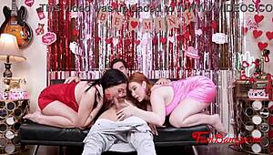 Valentine's titty fucking with step daughters and family.