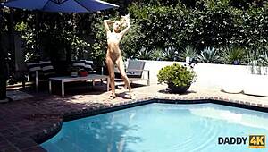 Why did chica cheat on her boyfriend with padrastro by the pool?