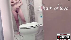 Damn, wanna see Asian amateurs bent over and fucked in a bathroom voyeur style?