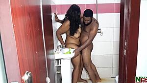 candy t bends over for bathroom doggystyle