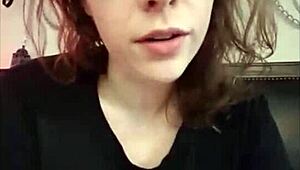 CUTE NERD MASTURBATES IN PANTIES SEXTING SESSION