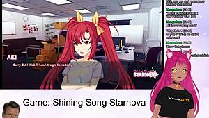 vtuber lewdneko plays shining song starnova aki route part 2 😘