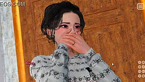 My bully gives me a footjob in this game