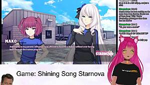 vtuber lewdneko plays shining song starnova aki route part 2 😘