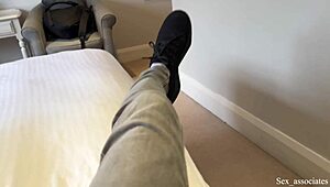 Sharing a bed with my coworker turned into an unexpected hotel fuck early morning!