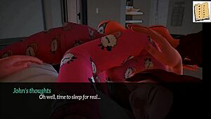 Beautiful anime babes get naughty in family fun