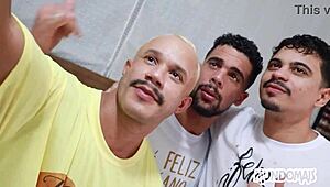 My Friends Loved New Year Gifts and Repaid with Cock in My Ass!