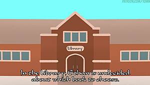 Library romance with tomni in anime hentai.