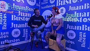 OMG, Andrea Pardo cums 5 times on a sex machine at Juan Bustos podcast! 😍
