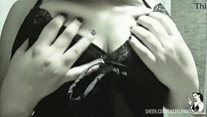 Trailer Lays Lopes Plays with Vibrator, Showing Big Breasts