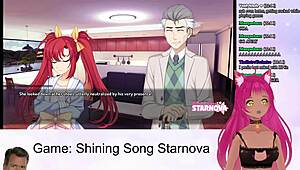 vtuber lewdneko plays shining song starnova aki route part 2 😘