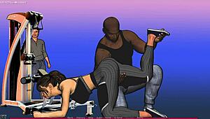 Cuckold Husband Watches Man Grope Wife's Big Ass in 3D Hentai