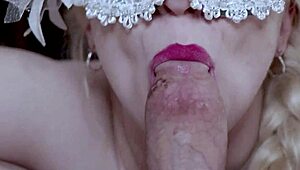 teen closeup sloppy blowjob and cum swallow huge cum load huge tits bbw