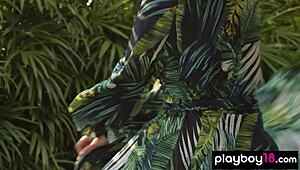 Wow, petite Filipina babe Kit Rysha does a sensual striptease outdoor! 🔥