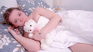 Step-daughter skips school for step-daddy's private bedroom lesson