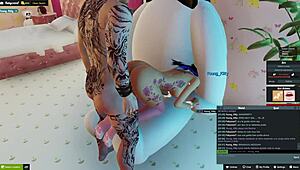 My boyfriend fucking kawaii anime girl's ass in 3DXChat while I'm away