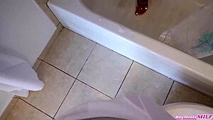 hot roommate coco bae spied on in shower by johnny love, agrees to interracial fuck in various positions