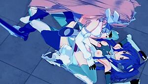 Tsubasa Kazanari And Kanade Intense Futanari Sex With Maria Cadenzavna Eve In Symphogear Hentai!