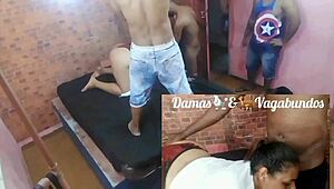 Gangbang for the ultra slut latina bbw with three men - leo ogro!