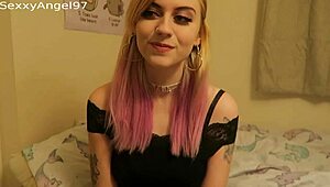 She undresses for my VIP Patreon, showing big tits and masturbating