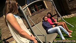 hey, watch these old lesbians fingering outdoors with golden showers and masturbation, it's so fetishy