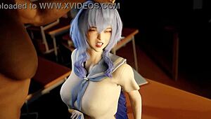 3d cute college slut wearing cut jk dress got her wet pussy fucked so hard