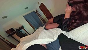 Sharing a bed with hot milf stepmom and fucking her pussy