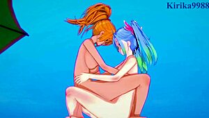 Excellen Browning And Az Sainklaus With Nine And Chitose Kisaragi In Futanari Adventure