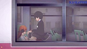 Futaba Sakura, Ann Takamaki, Ren Amamiya Intense Hentai Sex