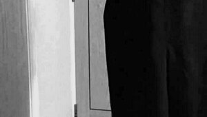 Crossdresser Bound In Uniform Self Bondage.