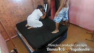 Big tits latina gets gang banged on holiday