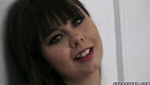 Redhead teen participates in family competition with first time bondage