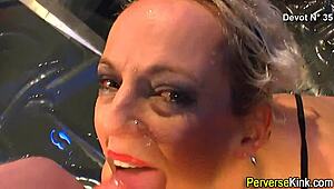 Urine Drinker Eats Cum After Blowbang