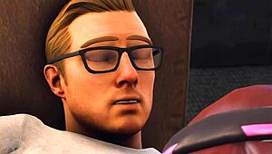 D Va enjoys intense blowjob and ass play with fuckbuddies