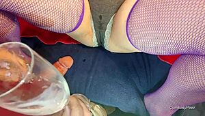 Wow, check this kinky cum and piss play up close! 💦