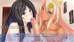 check out this akumeru family harem where step-mom and step-daughter give blowjobs 😏