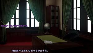 Maid-san gives blowjob in anime scene 😍