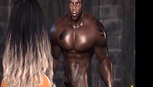 3d porn features massive cock and huge boobs in action