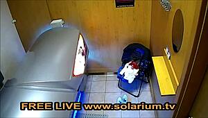 i caught this blonde teen fingering in public solarium