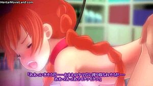 Redhead anime babe in hentai scene