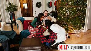 milf and teen share massive cock eagerly