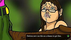 yo, this big butt white professor got slammed by a pimp in anime gameplay, bad ending! 😱