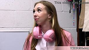 cute game streamer teen 18+ breezy bri caught shoplifting and now her tiny 18+ teen 18+ pussy will be destroyed