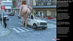 this 3d cartoon features big apple small gesture sex.