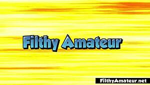 Σκίρτισμα και διπλή διείσδυση σε καυτή Ιταλίδα νταρντάνα με άγρια πίπες.