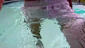 xnxxjohn, the pool boy, rocks a see-thru look while working underwater with his gopro.