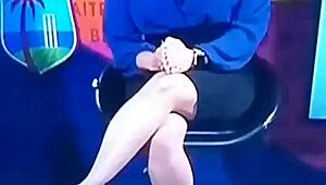 Spicy Hot Indian Tv Anchor Cricket Show