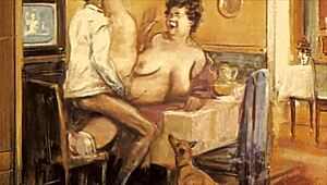 Vintage Erotic Illustration from Retro Collection