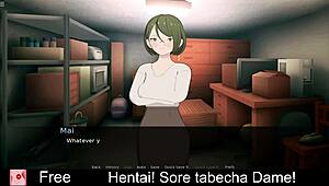 Hentai game features anime character in erotic adventure.