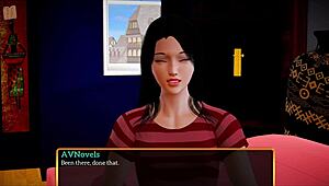 A family of perverts with small tits and a big cock in an anime game